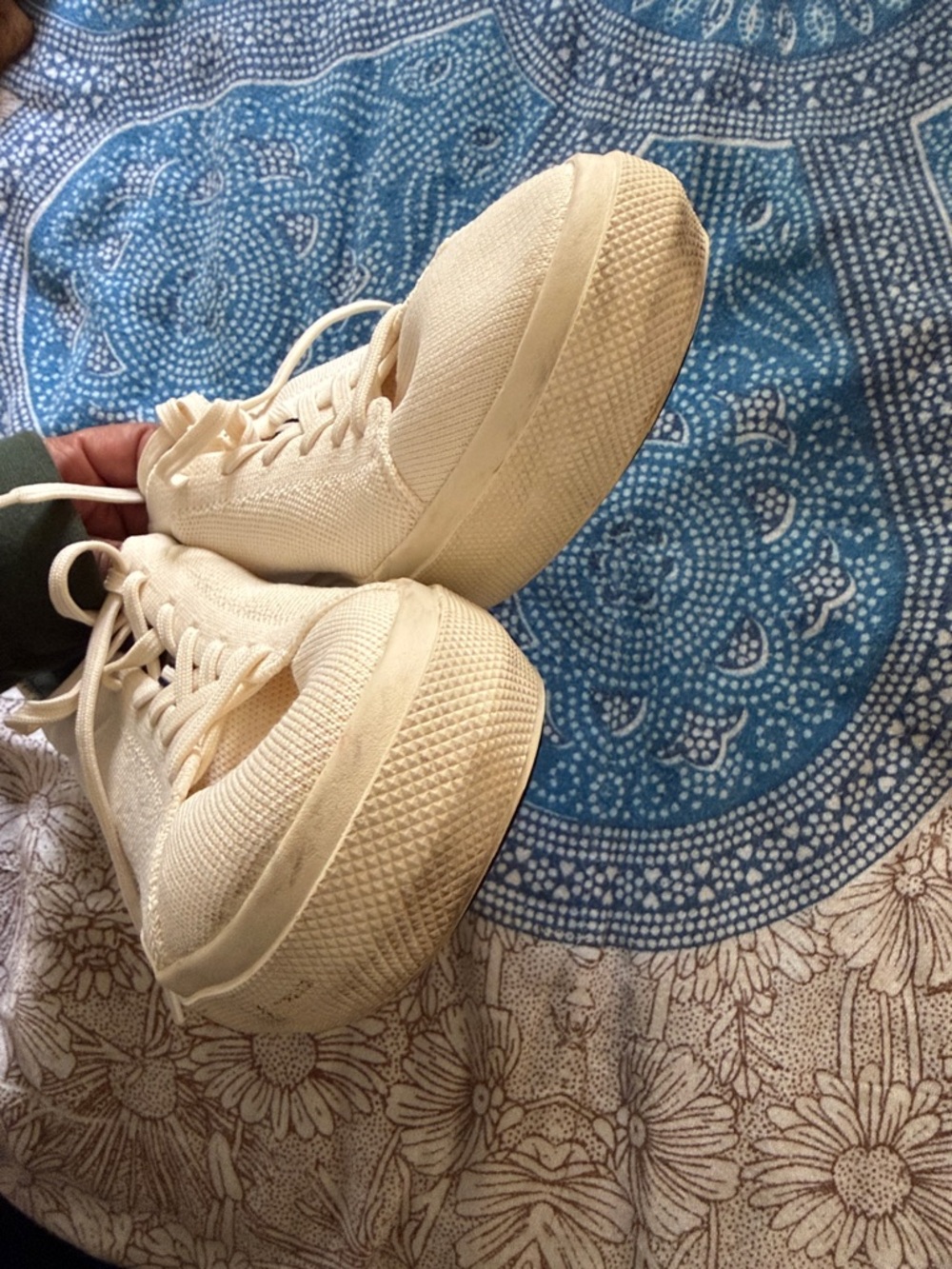Rothy’s Rothy's Man Size 12 The Sneaker Bone White Knit Lace Up - Picture 8 of 8